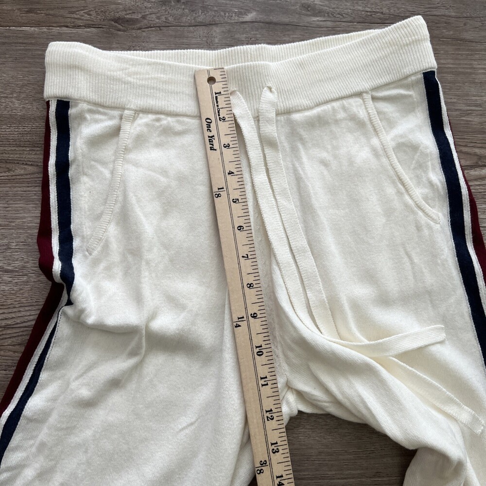 Faherty Sconset Jogger‎ Womens Small Ivory Stripe Cashmere Blend NWT - Picture 10 of 16